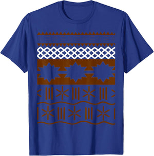 Hawaiian/Polynesian Patterned T-Shirt - T-Shirt | Royal