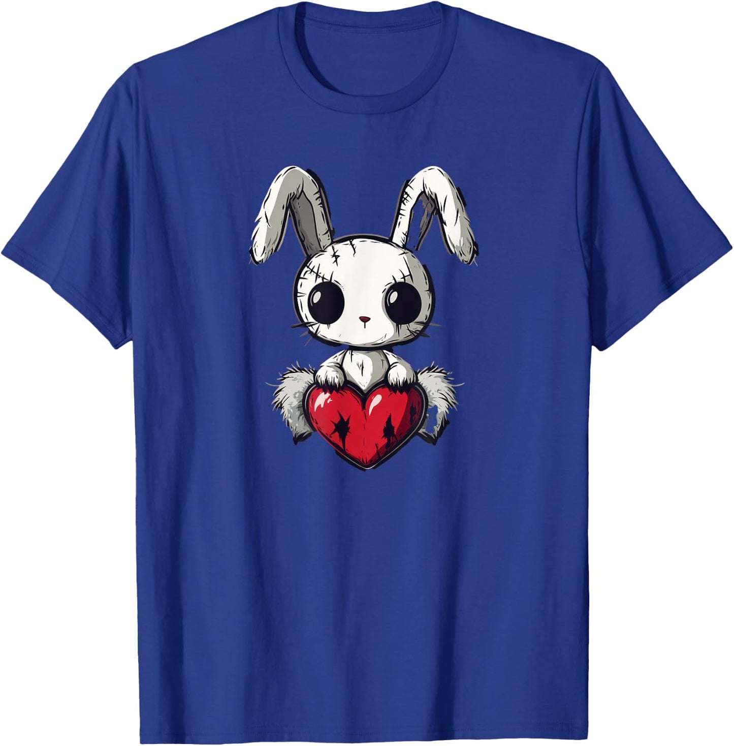 Goth Bunny Creepy Cute Emo Pastel Kawaii Voodoo Doll Graphic T-Shirt - T-Shirt | Royal