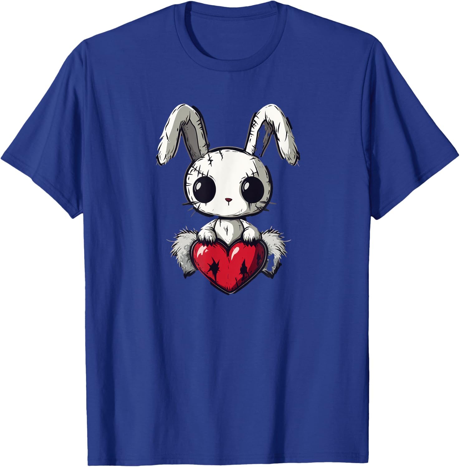 Goth Bunny Creepy Cute Emo Pastel Kawaii Voodoo Doll Graphic T-Shirt - T-Shirt | Royal