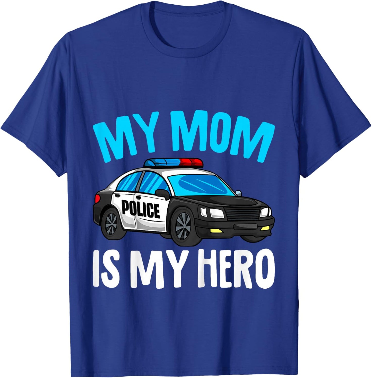 Kids Mom is my Hero Police Toddler Police Officer Cop Boys Kids T-Shirt - T-Shirt | Royal