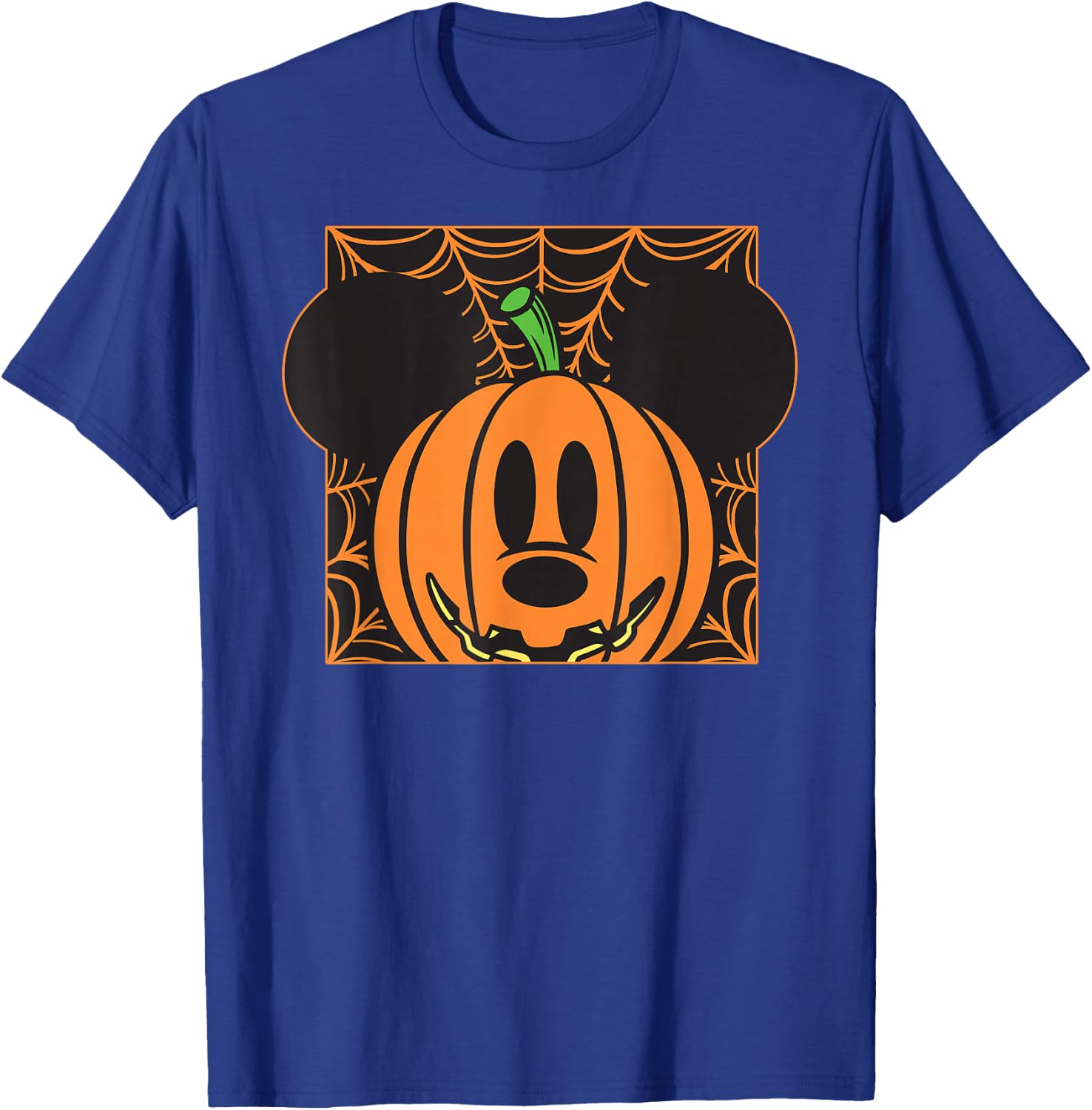 Disney - Mickey Mouse Pumpkin Web Halloween T-Shirt - T-Shirt | Royal