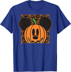 Disney - Mickey Mouse Pumpkin Web Halloween T-Shirt - T-Shirt | Royal