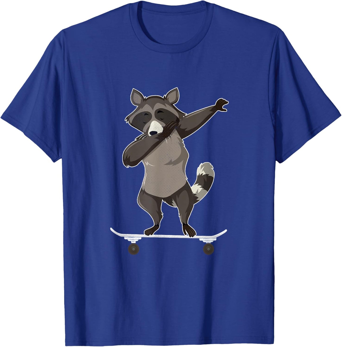 Skateboarding Raccoon on Skateboard Gift Skater T-Shirt - T-Shirt | Royal