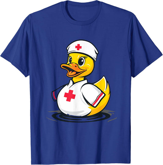 Rubber Duck Nurse Doctor Rubber Duck Healthcare Nursing T-Shirt - T-Shirt | Royal
