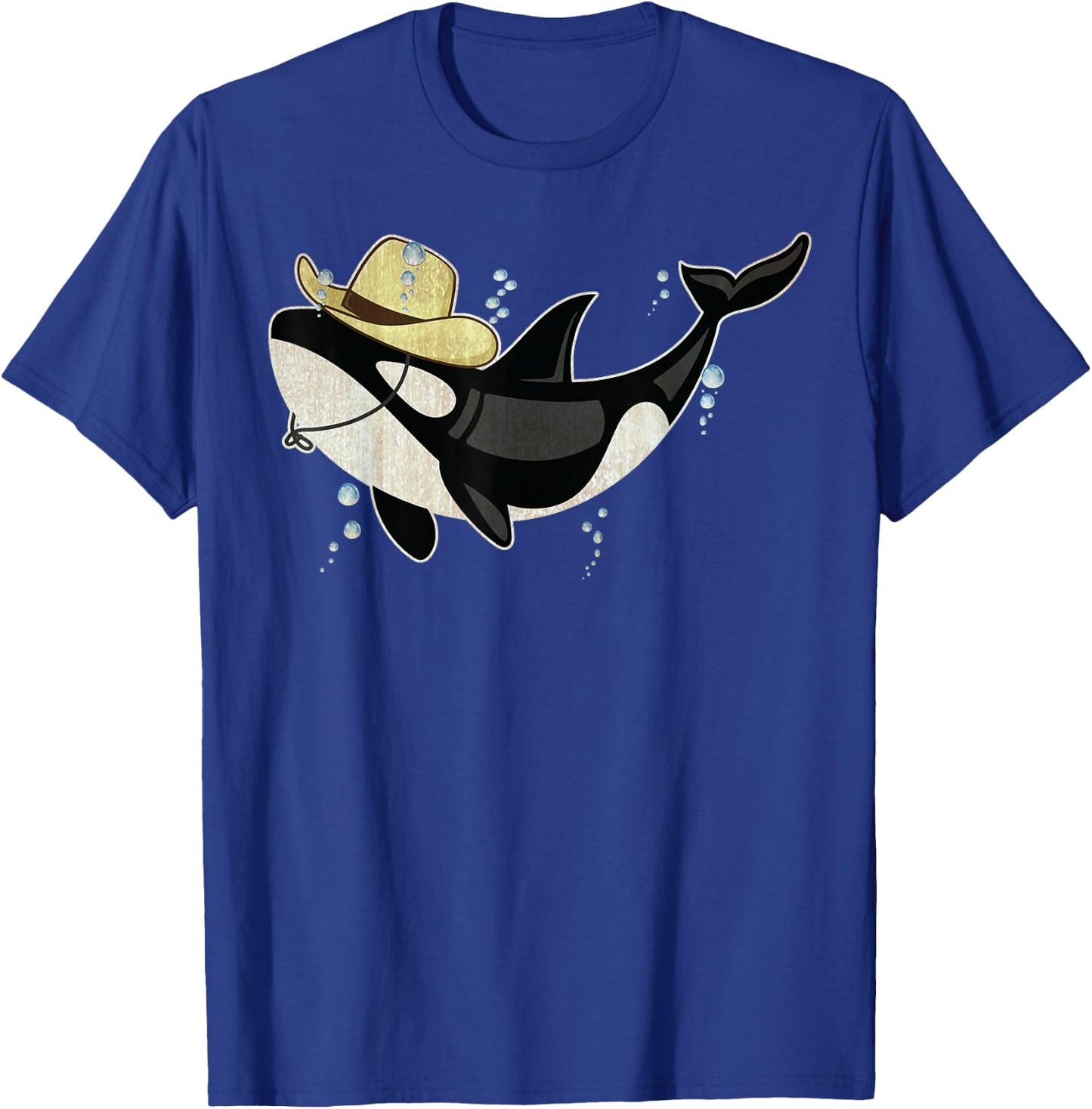 Retro Orca Killer Whale Fans for Cowboy Girl or Boy as Gifts T-Shirt - T-Shirt | Royal