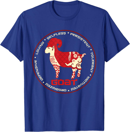 Chinese Zodiac Year of the Goat Astrology Horoscope Zodiac T-Shirt - T-Shirt | Royal