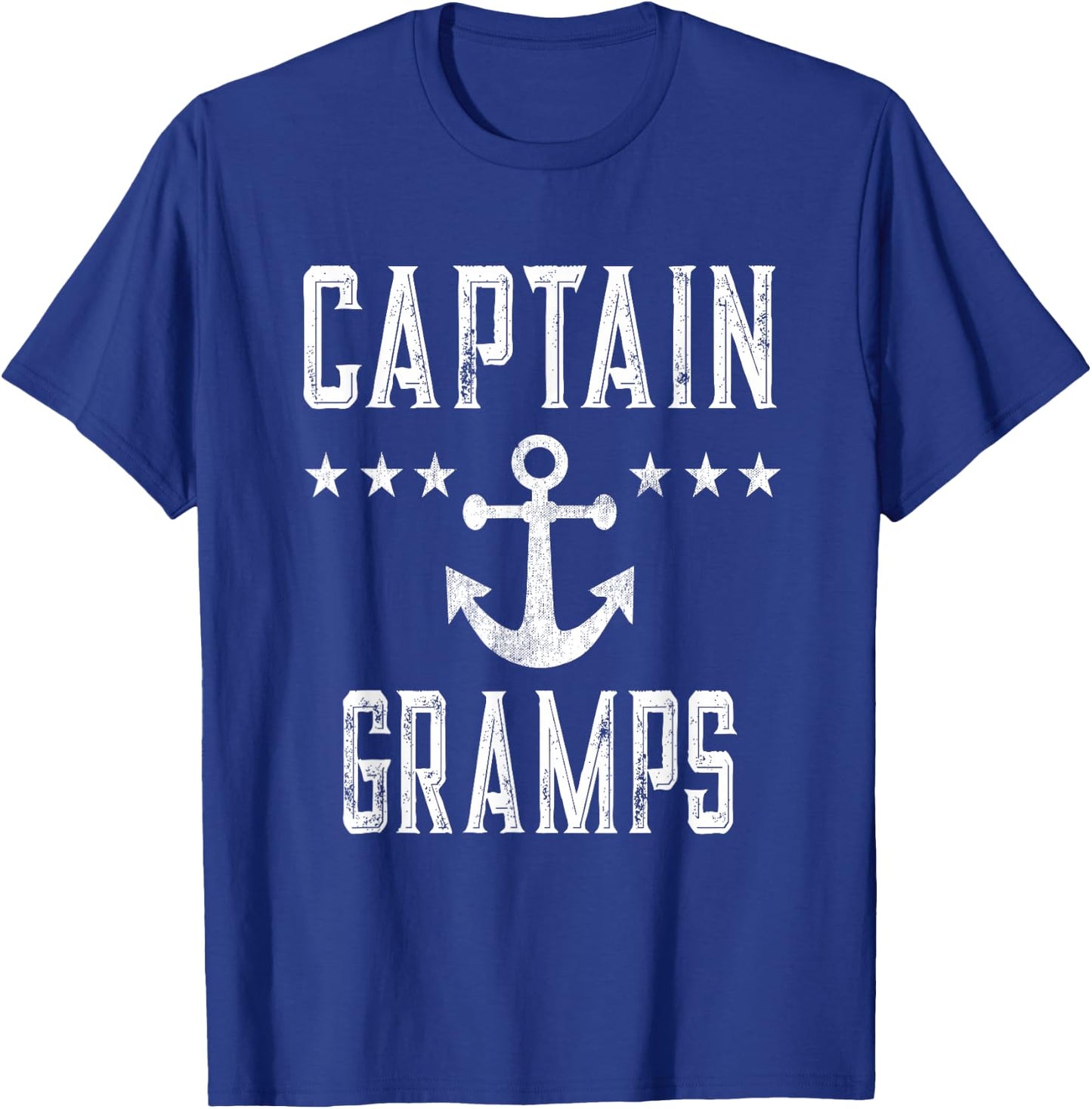 Vintage Captain Gramps - Family Cruise or Lake Boating T-Shirt - T-Shirt | Royal