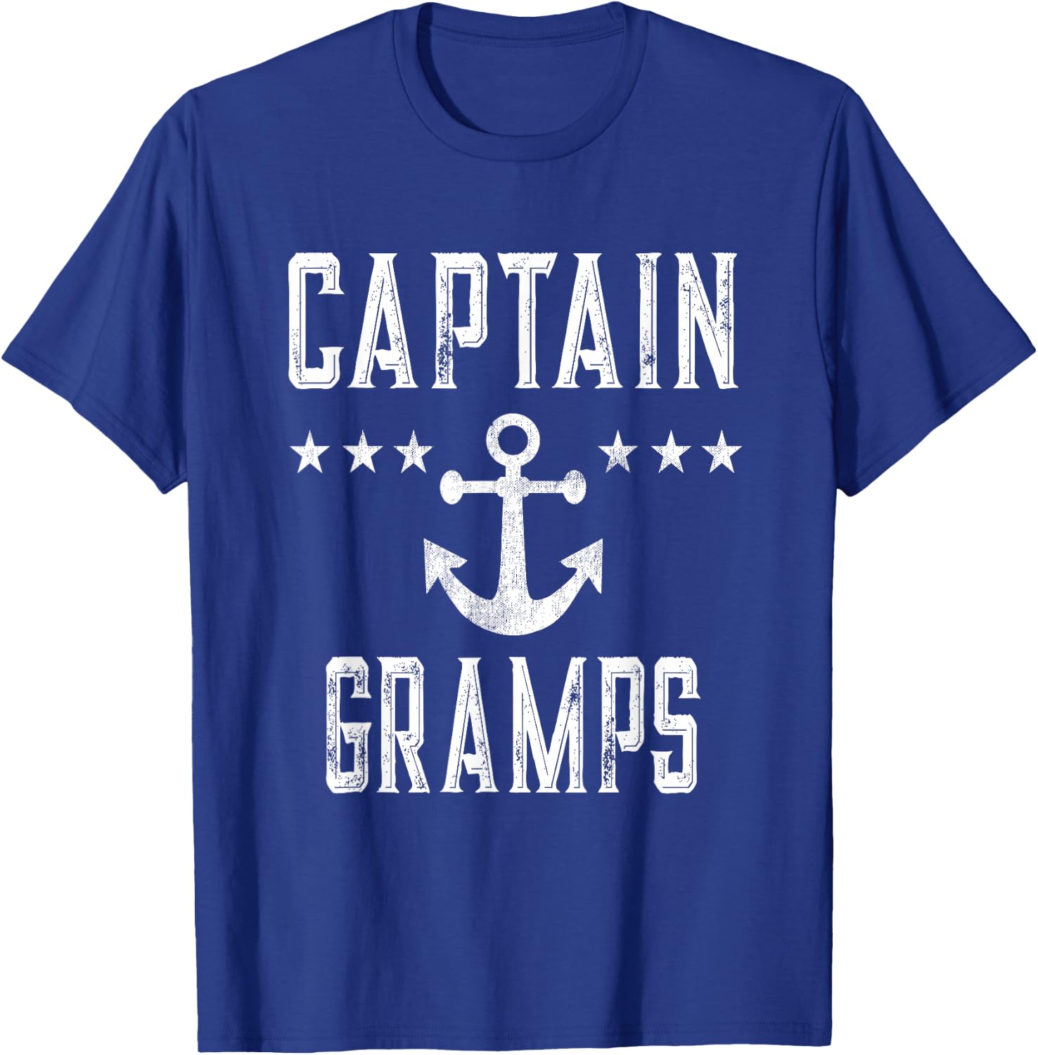 Vintage Captain Gramps - Family Cruise or Lake Boating T-Shirt - T-Shirt | Royal