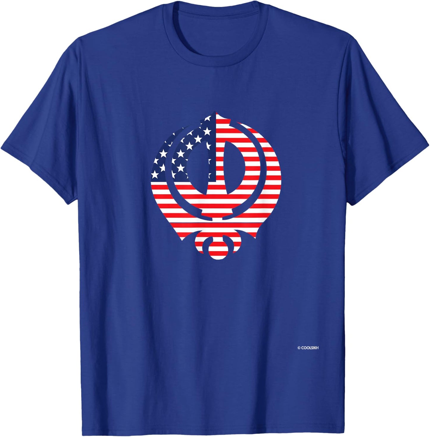 American Sikh US Flag Khanda - Wear Proudly A CoolSikh Shirt T-Shirt - T-Shirt | Royal