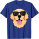 Cool Golden Retriever Sunglasses Dude Kids Boys Dog Lover T-Shirt - T-Shirt | Royal