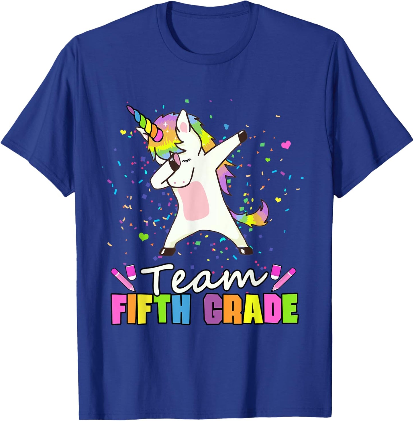Unicorn Team 5th Grade - Fifth Grade Squad T-Shirt - T-Shirt | Royal