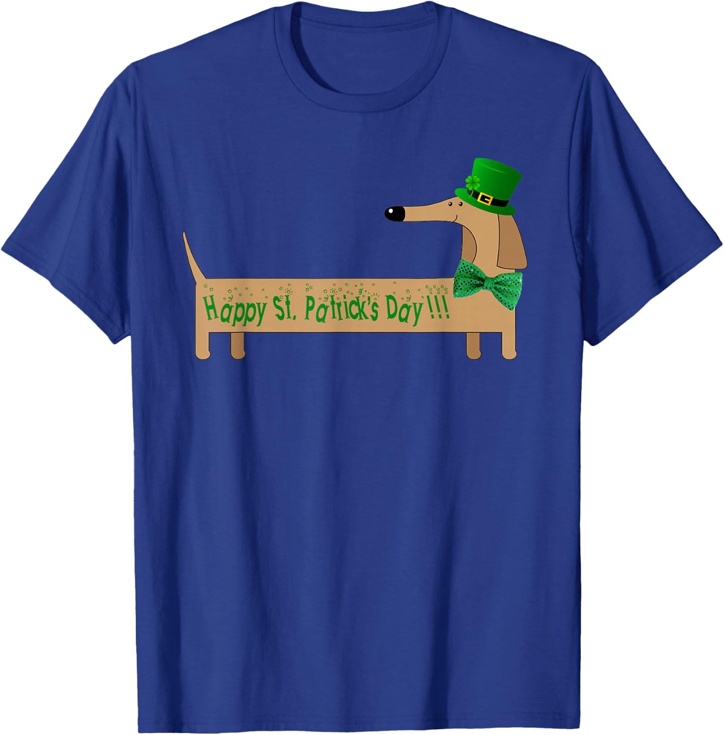 Cute Saint Patrick's Dachshund Doxie Wiener Dog Lover Men Women Kids T-Shirt - T-Shirt | Royal