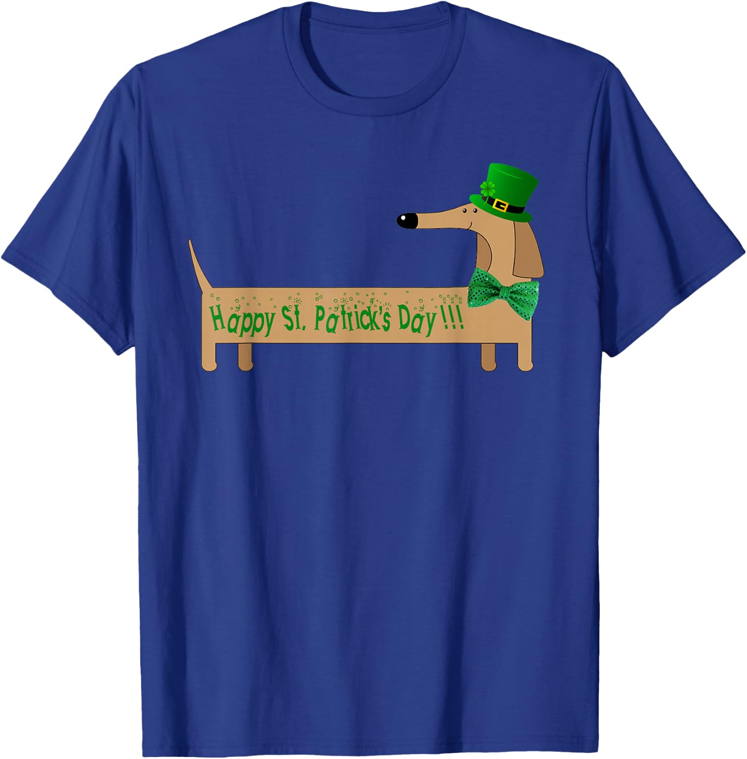 Cute Saint Patrick's Dachshund Doxie Wiener Dog Lover Men Women Kids T-Shirt - T-Shirt | Royal