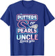 Putters Or Pearls Gender Reveal Uncle Baby Party Supplies T-Shirt - T-Shirt | Royal