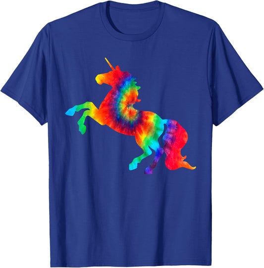 Cool Unicorn Tie Dye Gift Funny Boys And Girls T-Shirt - T-Shirt | Royal