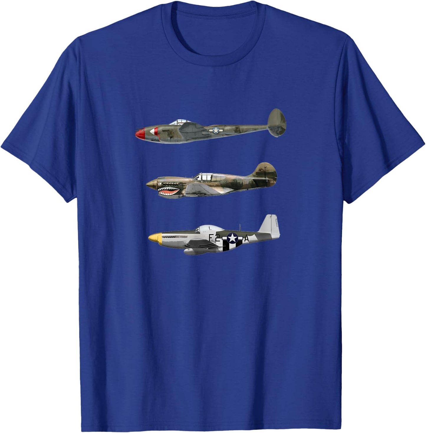 Fighter Airplanes Warbirds T-Shirt - T-Shirt | Royal