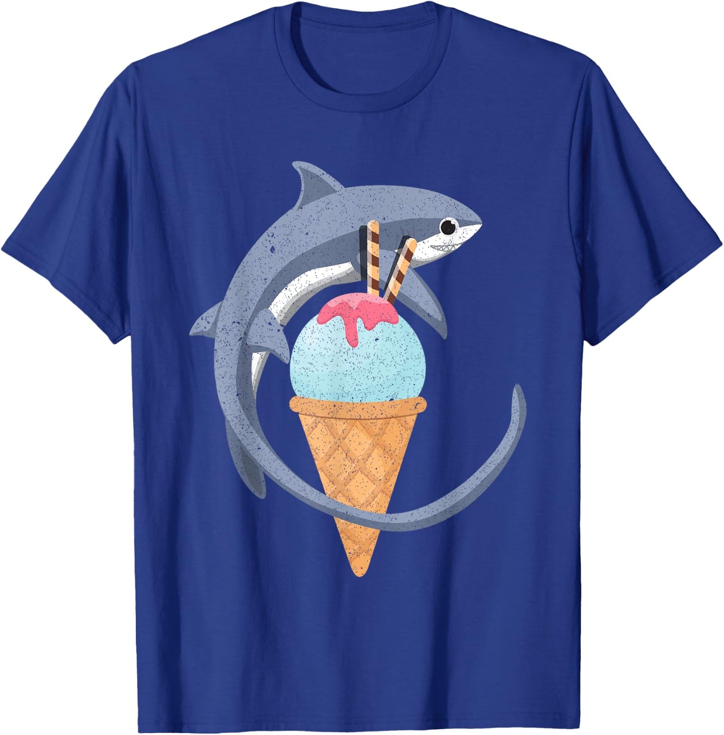 Thresher Shark Shirt T Shirt Sharks & Ice Cream Men Women Girls Kids T-Shirt - T-Shirt | Royal