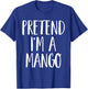 Pretend I'm A Mango Family Women Men Kids Halloween Costume T-Shirt - T-Shirt | Royal