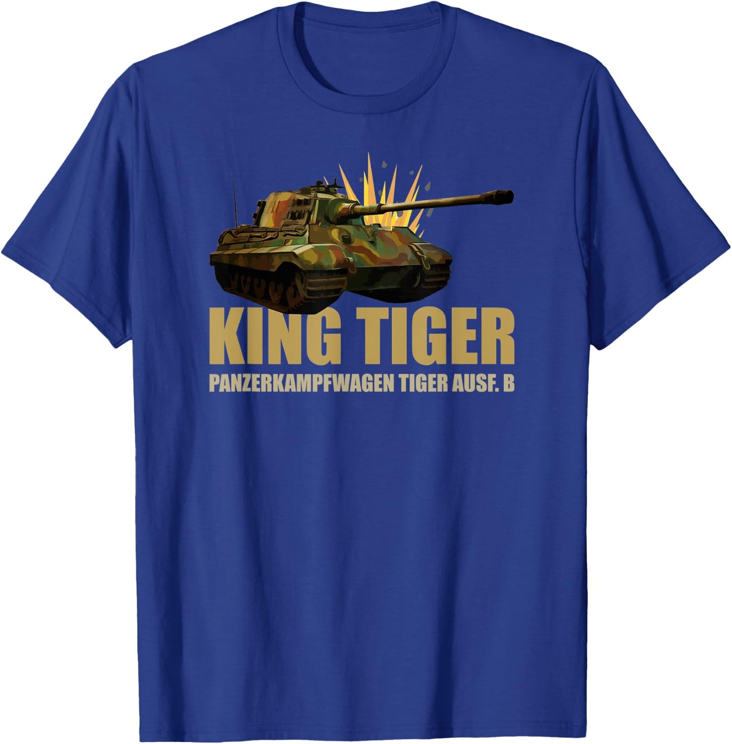 King Tiger II Panzer Tank WW2 German Military Tanks T-Shirt - T-Shirt | Royal