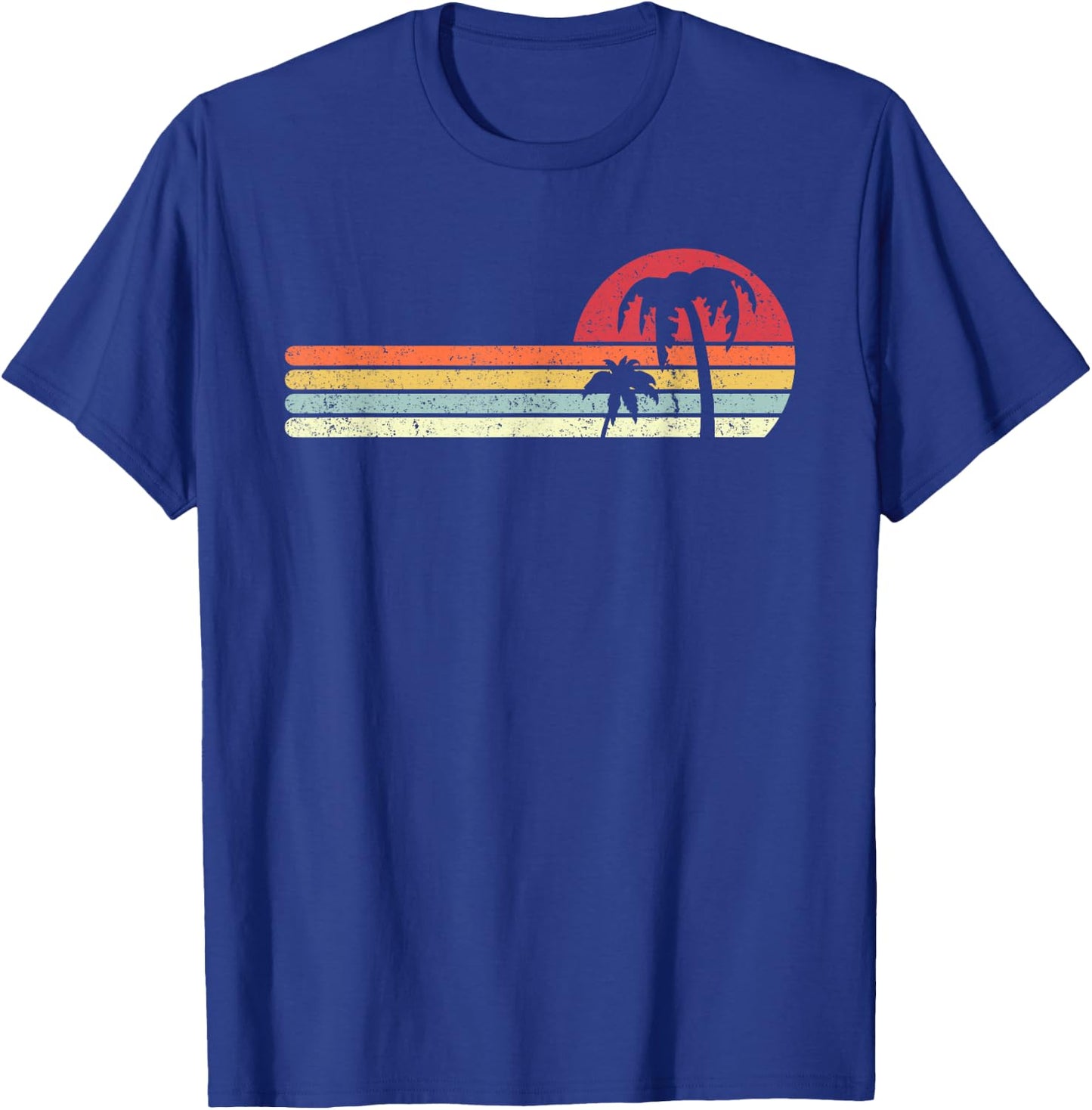 Palm Tree Shirt. Retro Style Tropical Beach T-Shirt - T-Shirt | Royal