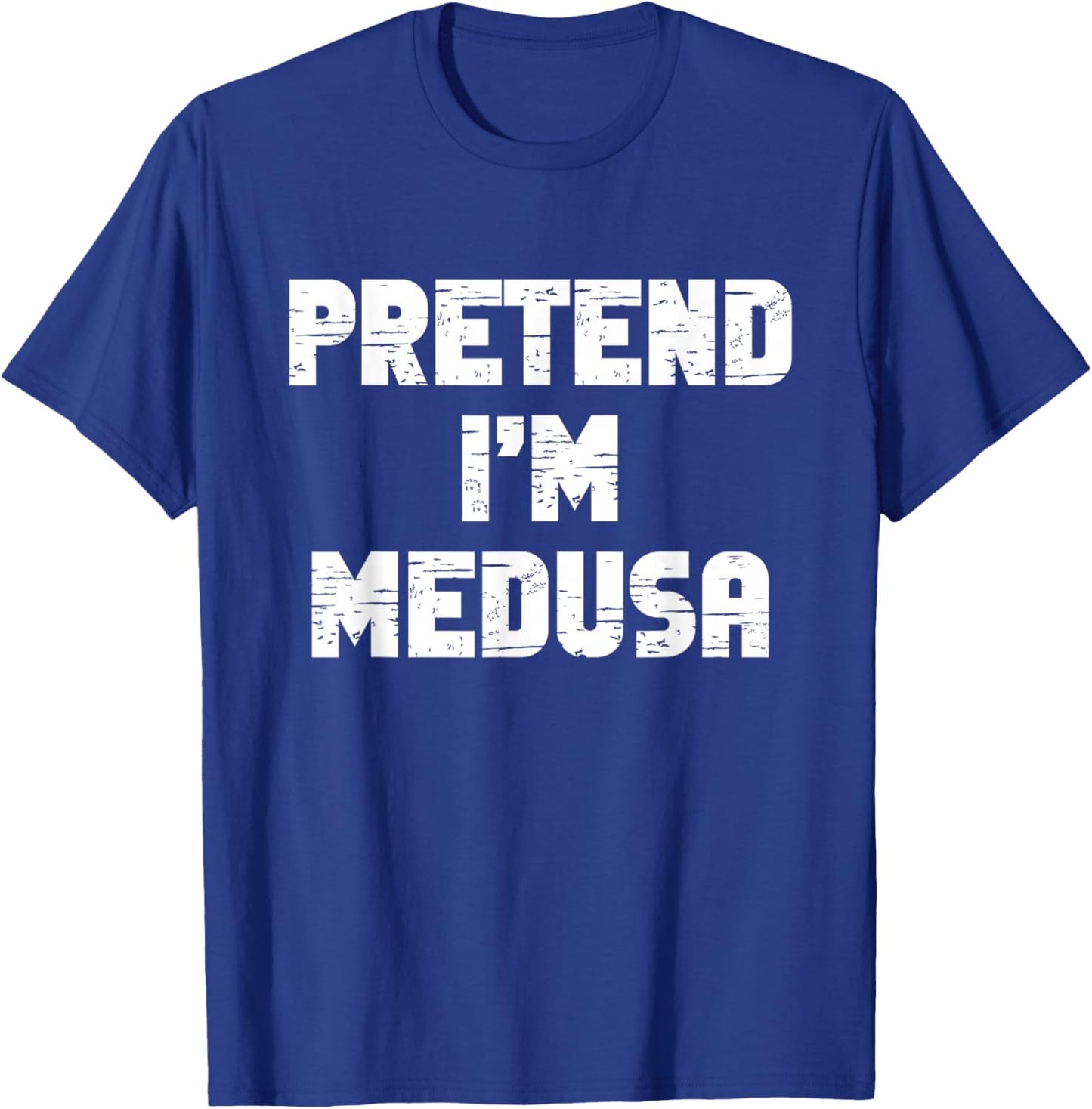 Halloween Pretend I'm Medusa Costume Funny Lazy Adult Kids T-Shirt - T-Shirt | Royal