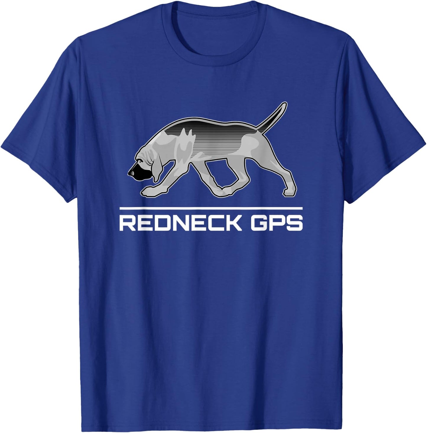 Bloodhound Dog Lovers Shirt and Gift Co. Funny Bloodhound Dog Tracking Reckneck Black Adult Cotton Blend T-Shirt - T-Shirt | Royal