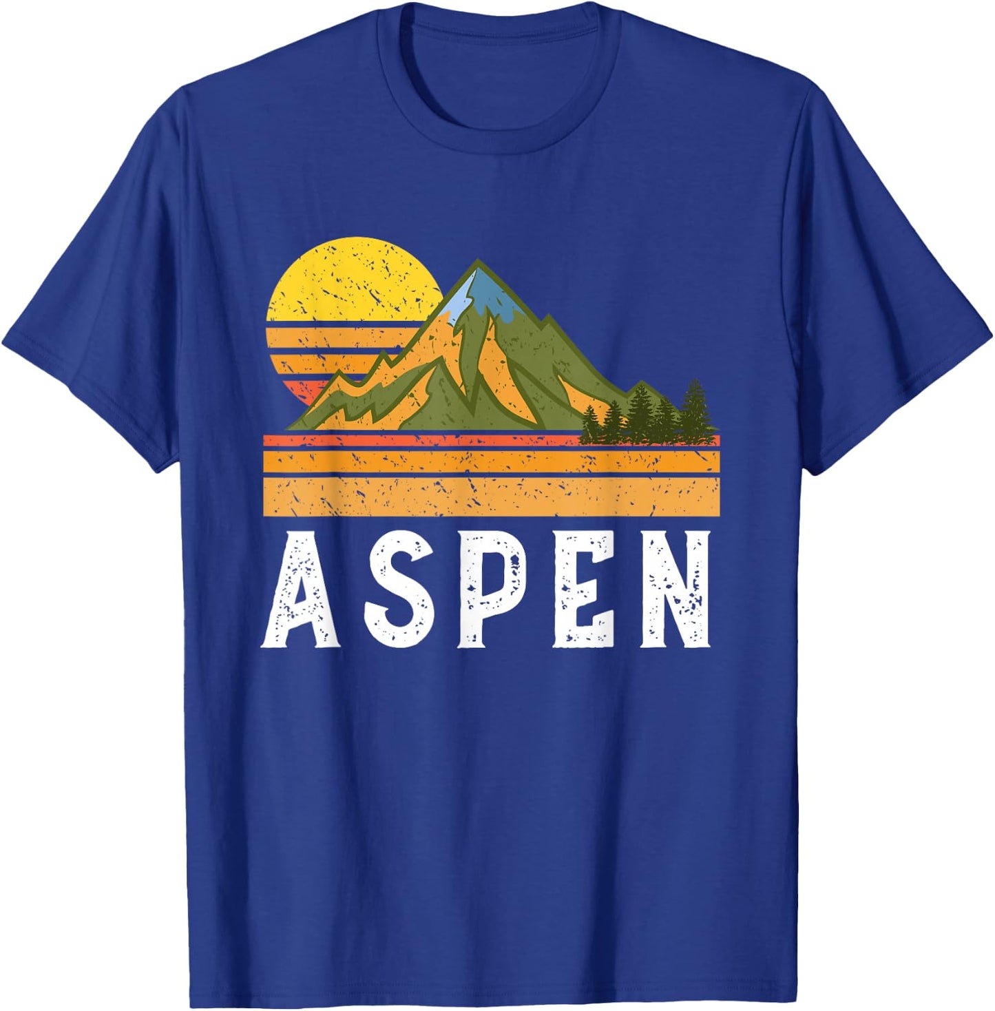 Mountain Sunset Vacation Gift- Aspen Colorado T-Shirt - T-Shirt | Royal