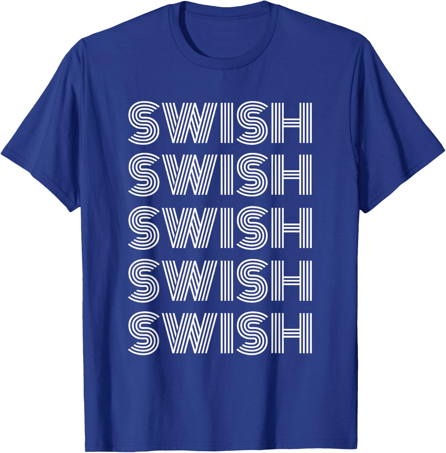 Swish Cool Basketball Game Day Fans Players T-Shirt - T-Shirt | Royal