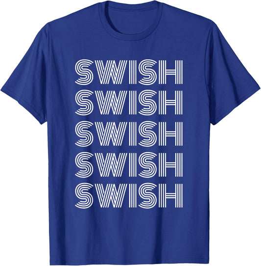 Swish Cool Basketball Game Day Fans Players T-Shirt - T-Shirt | Royal
