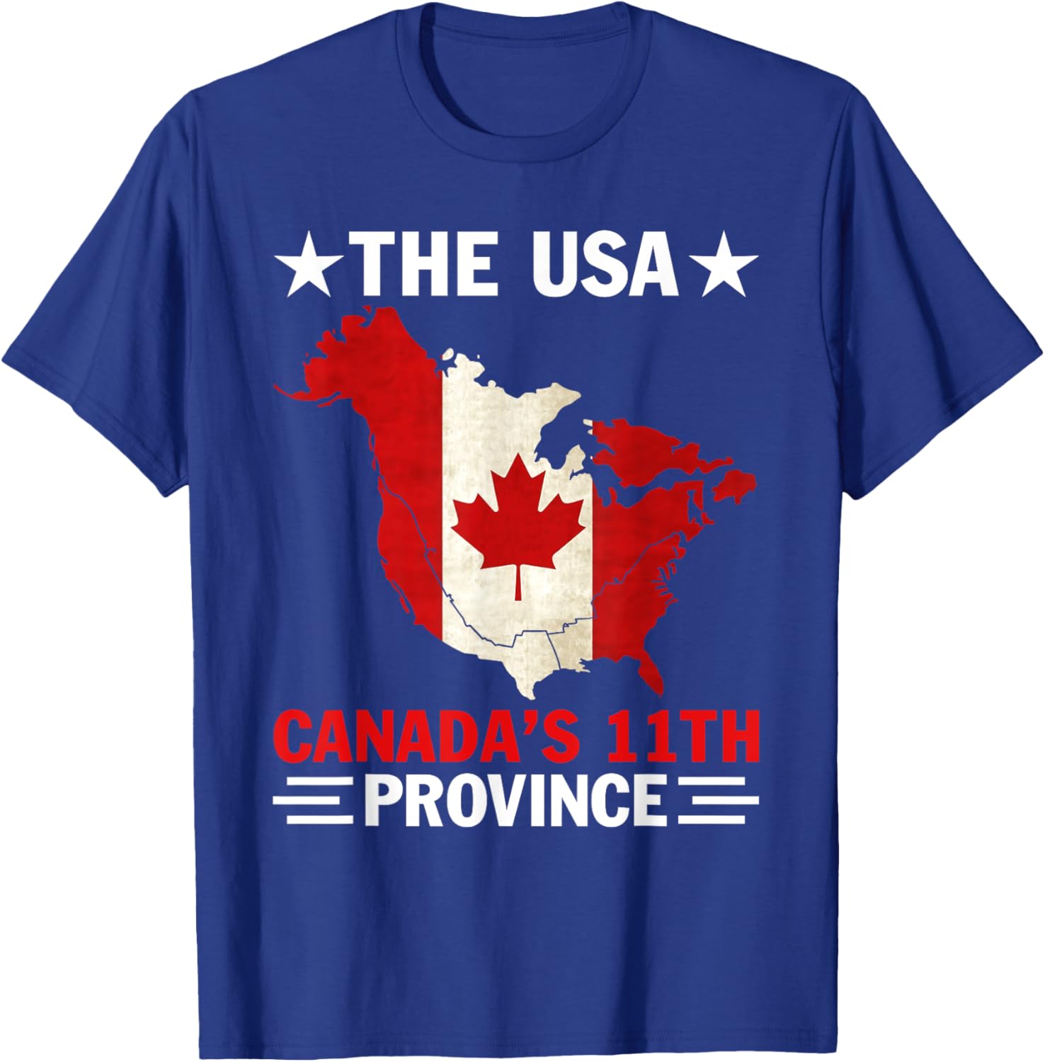 Sarcastic American Maps Meme The Usa Canada's 11th Province T-Shirt - T-Shirt | Royal