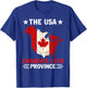 Sarcastic American Maps Meme The Usa Canada's 11th Province T-Shirt - T-Shirt | Royal