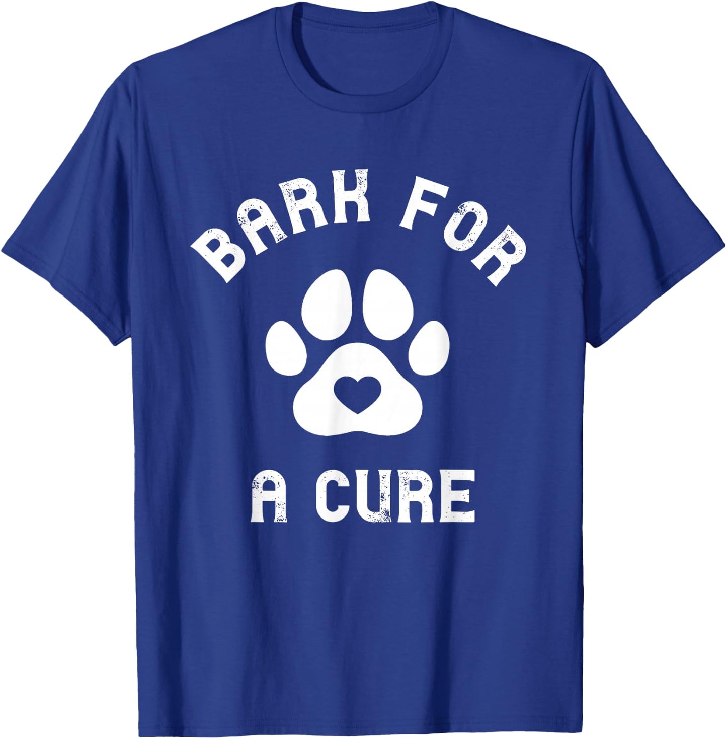 Bark For A Cure Paw Print Canine Cancer Pet Cancer T-Shirt - T-Shirt | Royal