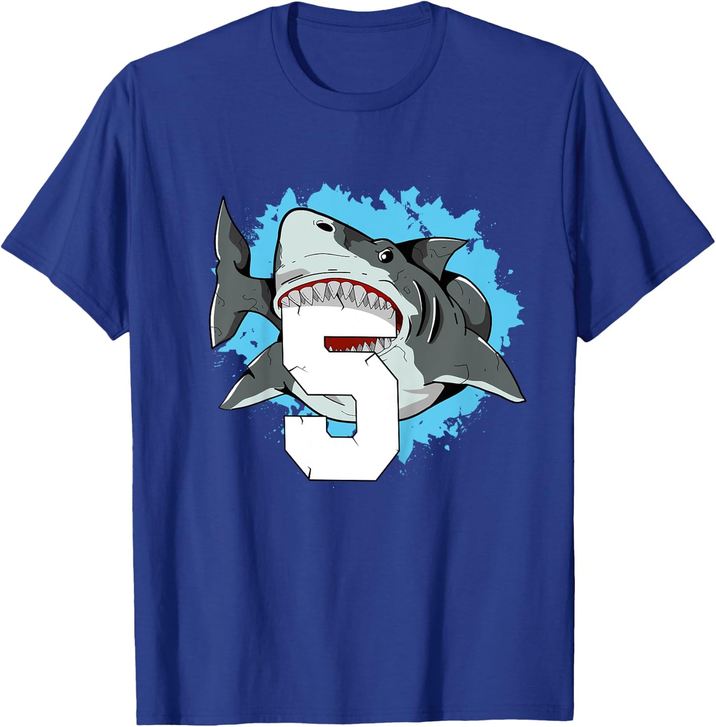 Shark 5th Birthday Boy 5 Five Shark Theme Party T-Shirt - T-Shirt | Royal
