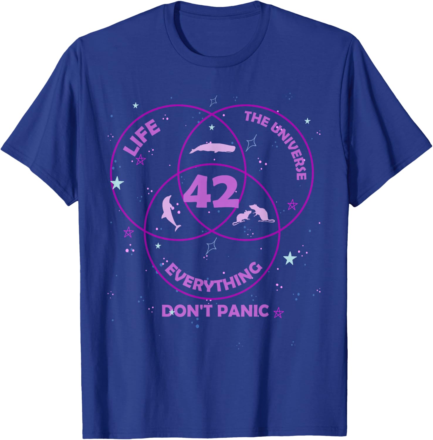 42 Answer to Life Universe Everything T-Shirt - T-Shirt | Royal