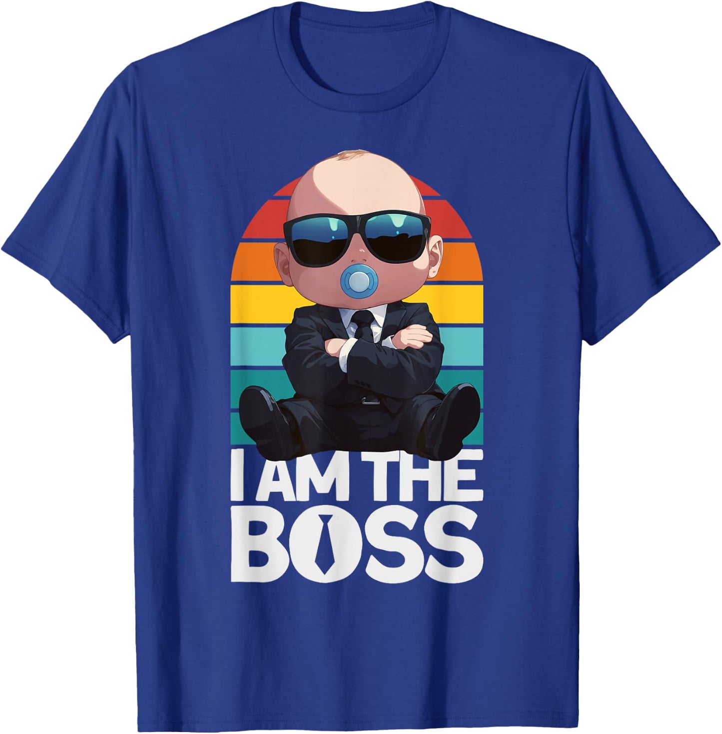 Baby Boss "I Am The Boss" Retro Like A Boss Kids T-Shirt - T-Shirt | Royal