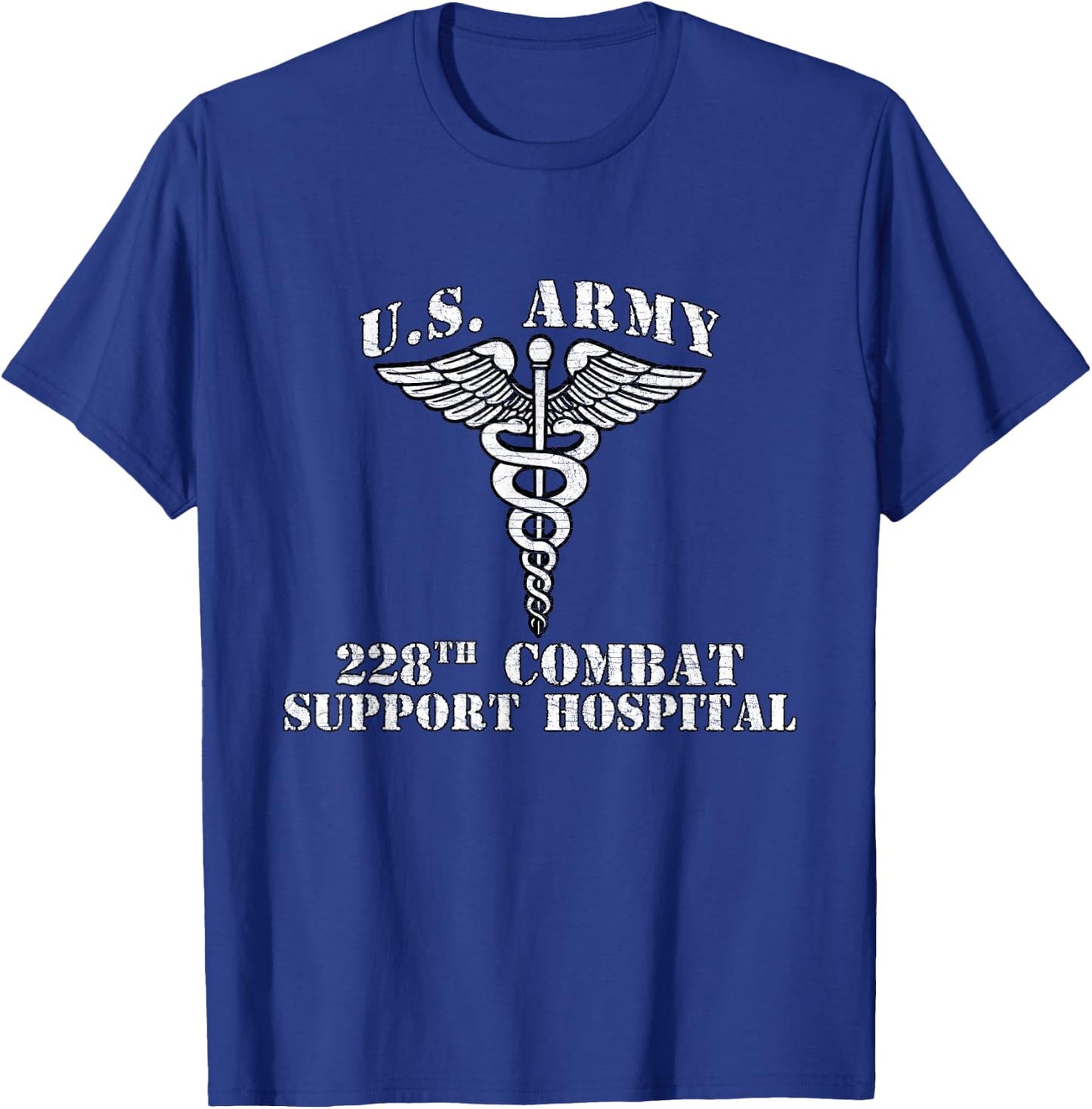 228th Combat Support Hospital Veterans Day Vintage Gifts T-Shirt - T-Shirt | Royal