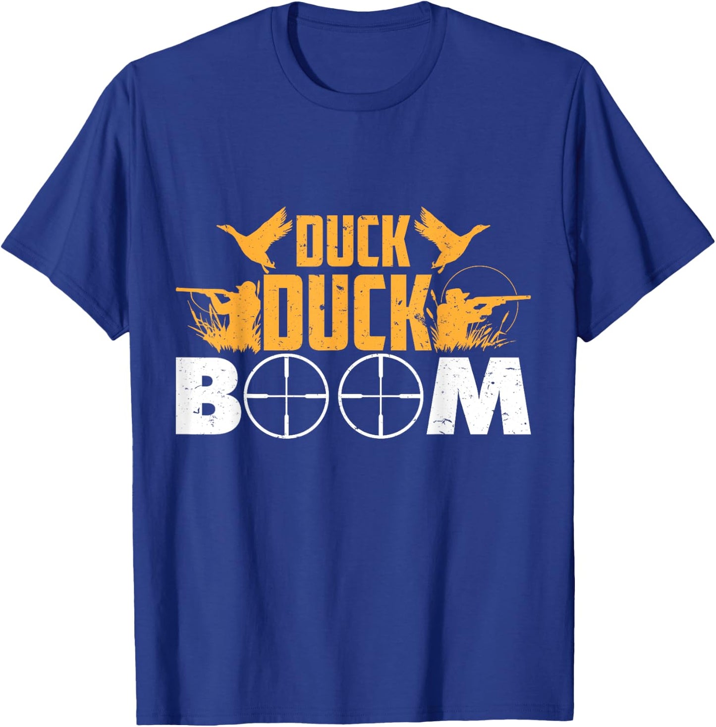 Duck Duck Boom Duck Duck Trees Hunter Men Women Youth T-Shirt - T-Shirt | Royal
