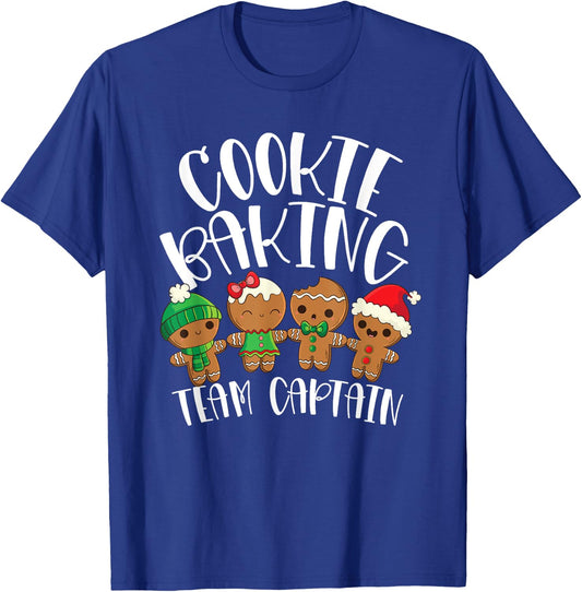Cookie Baking Team Captain Christmas bakers Gingerbread Gift T-Shirt - T-Shirt | Royal