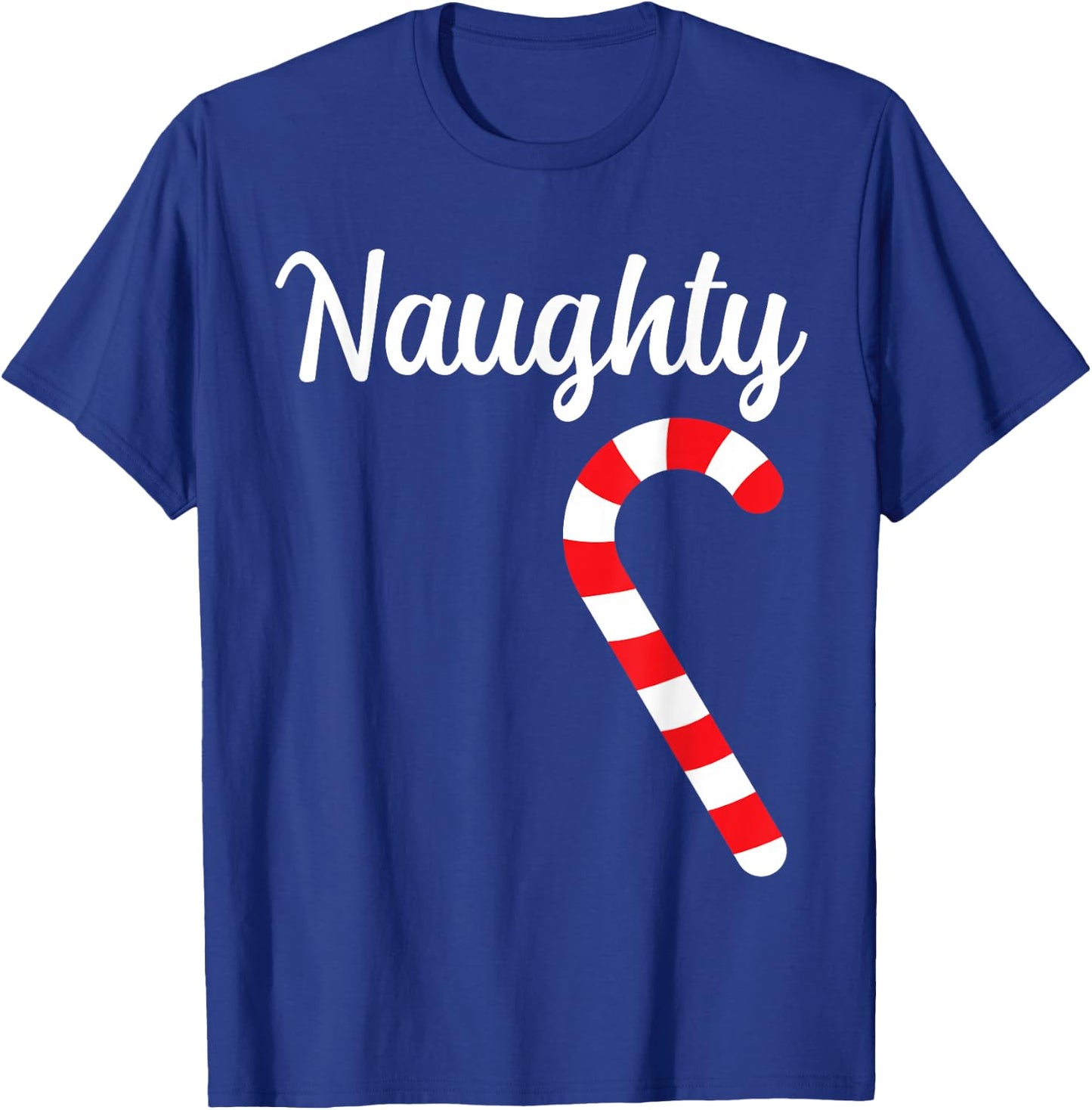 Matching Naughty and Nice Couples Christmas Pajamas T-Shirt - T-Shirt | Royal