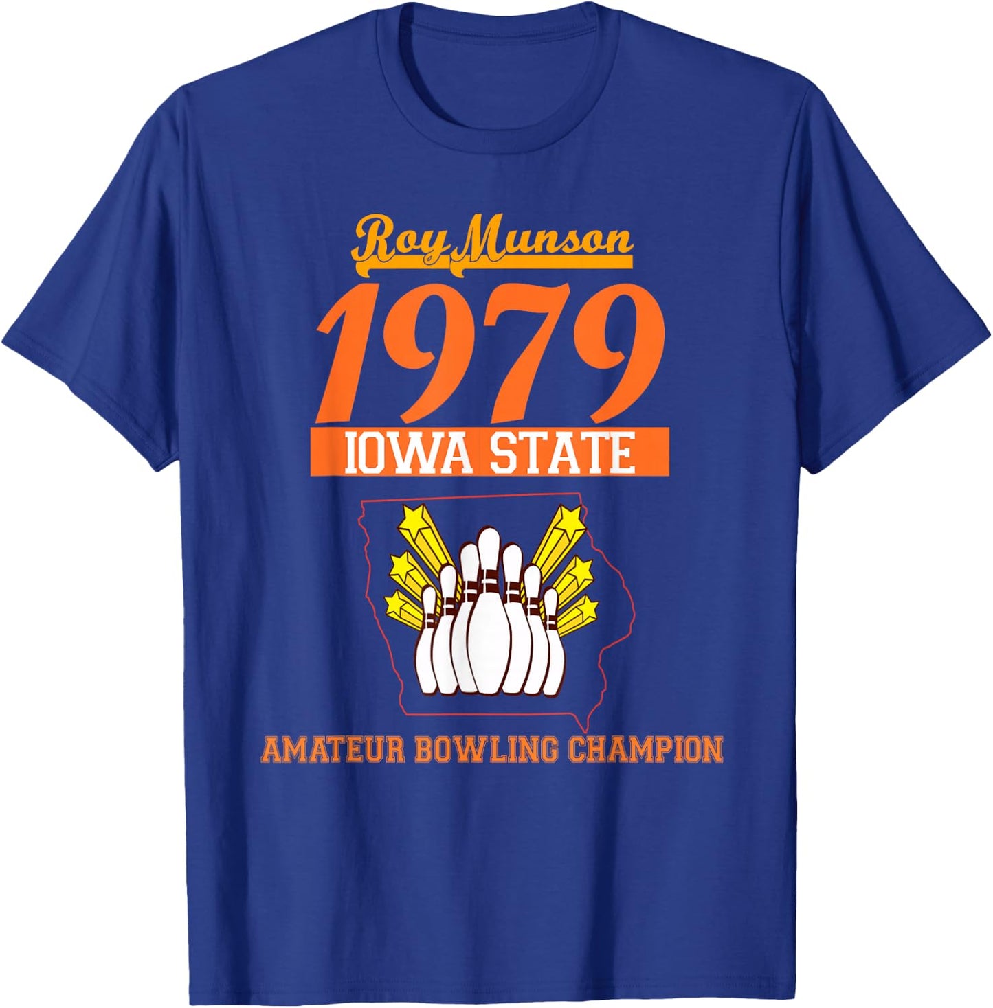 Funny Roy Munson king pin bowling t shirt T-Shirt - T-Shirt | Royal