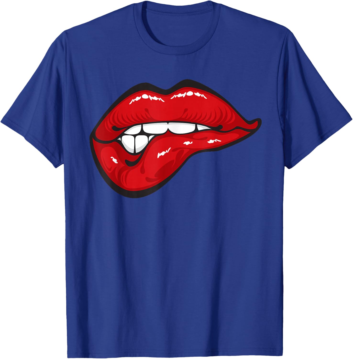 MaGuShirts Sexy Biting Red Lips Mouth Kisser Shirts T-Shirt - T-Shirt | Royal