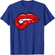 MaGuShirts Sexy Biting Red Lips Mouth Kisser Shirts T-Shirt - T-Shirt | Royal