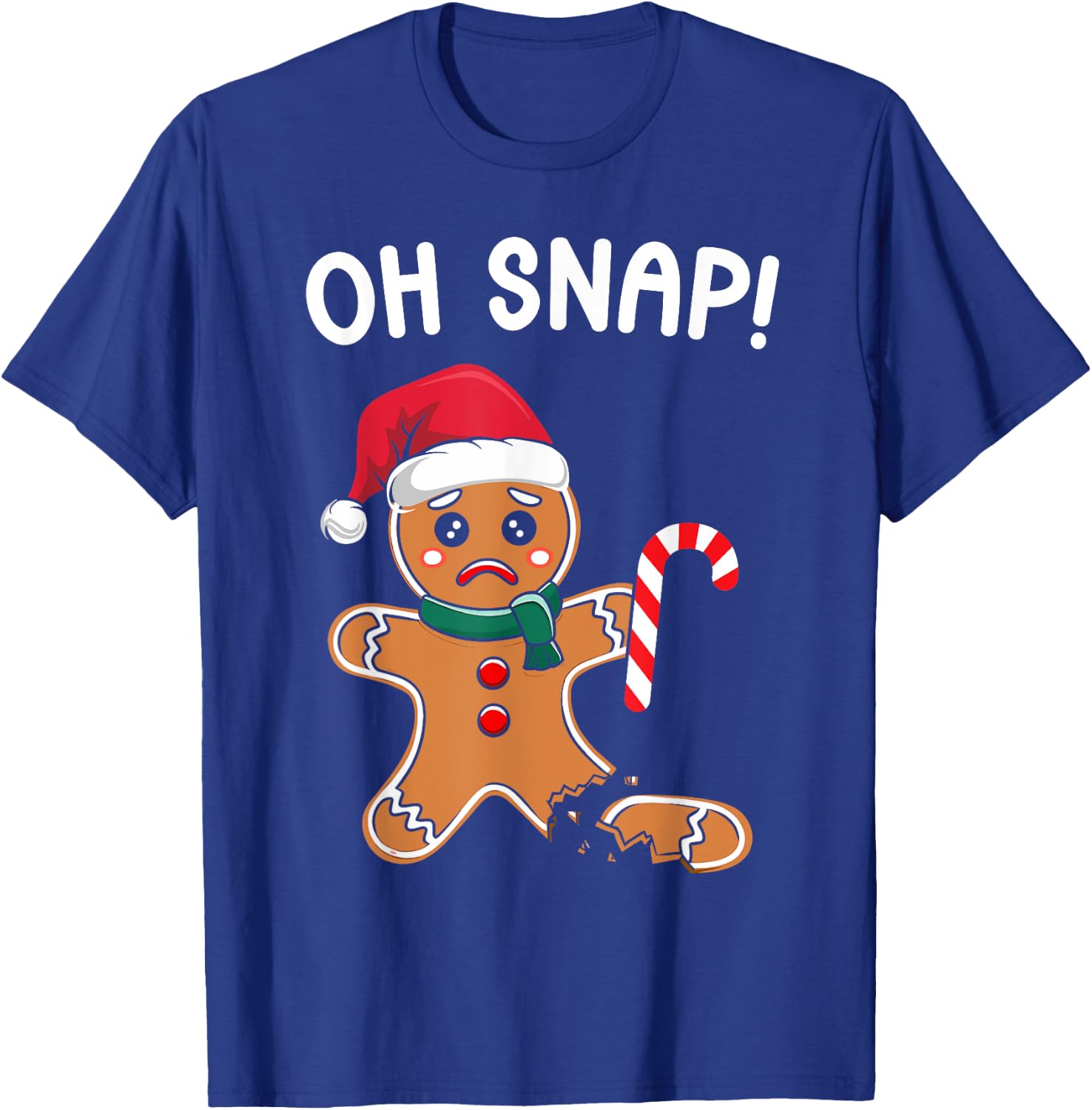 Oh Snap Christmas Gingerbread Man Cookie Baking T-Shirt - T-Shirt | Royal