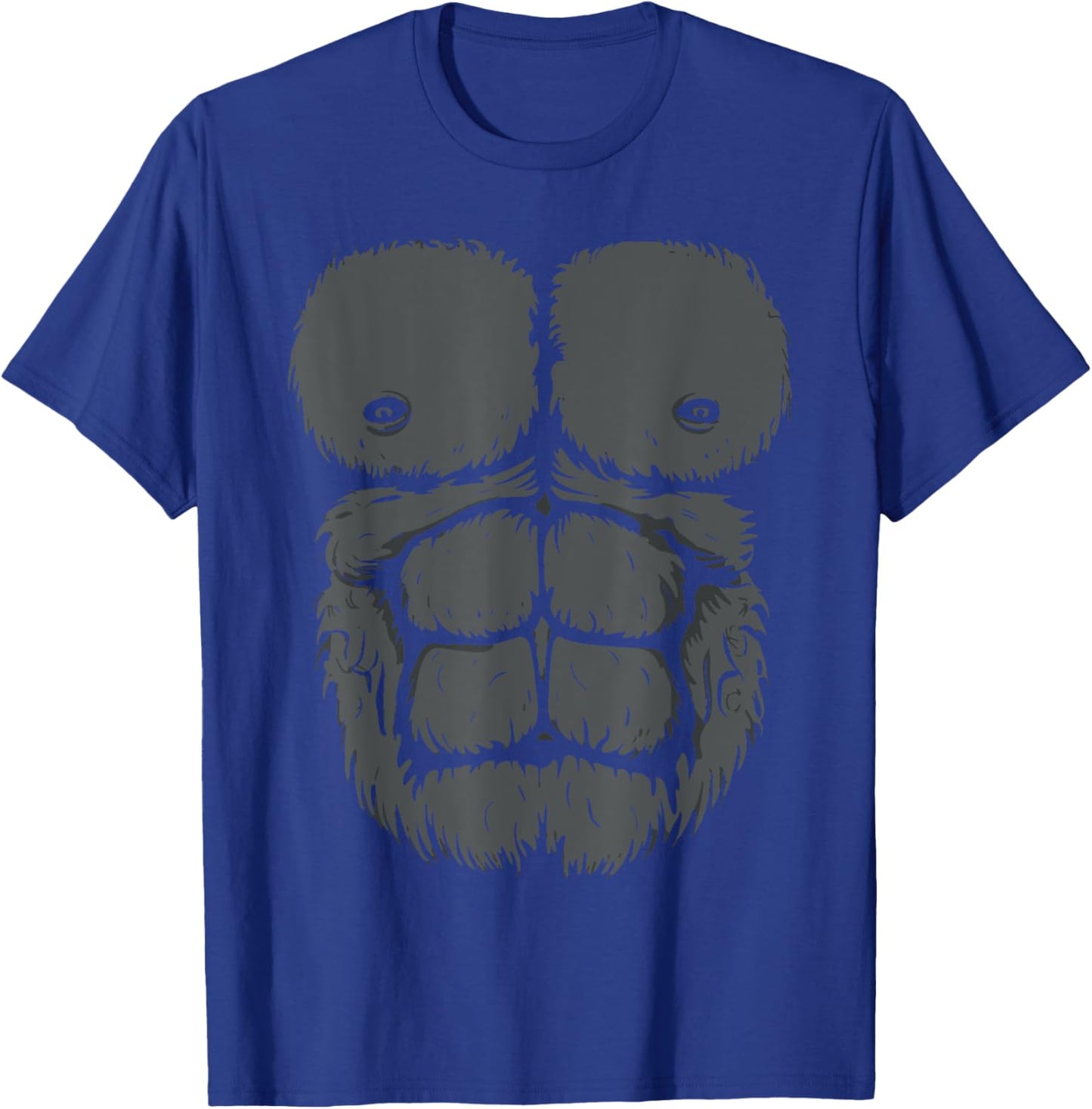 Gorilla Chest Design Monkey Muscle T-Shirt - T-Shirt | Royal