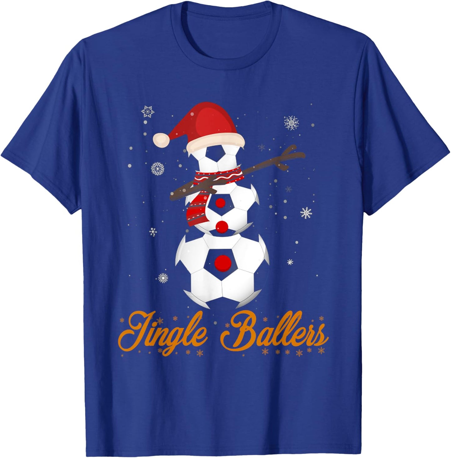 Christmas Soccer Football Jingle Ballers Gift T-Shirt - T-Shirt | Royal