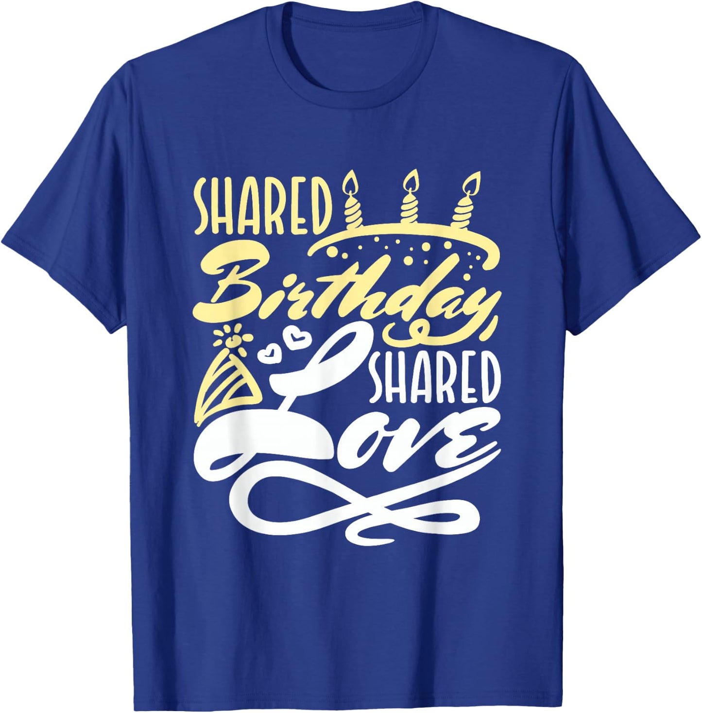 Shared Birthday Family Born On Same Day T-Shirt - T-Shirt | Royal