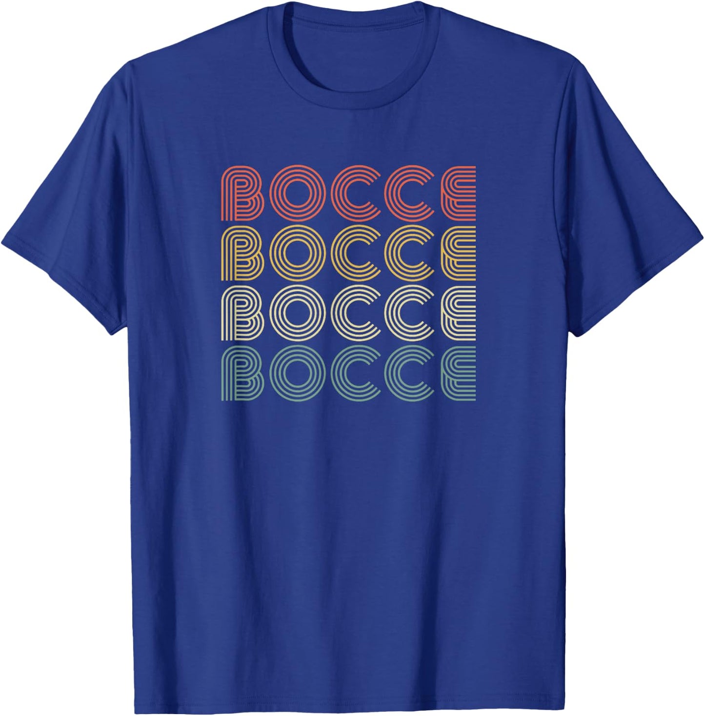 Bocce Shirt Retro Vintage 70's Men Women Gift Bocce T-Shirt - T-Shirt | Royal