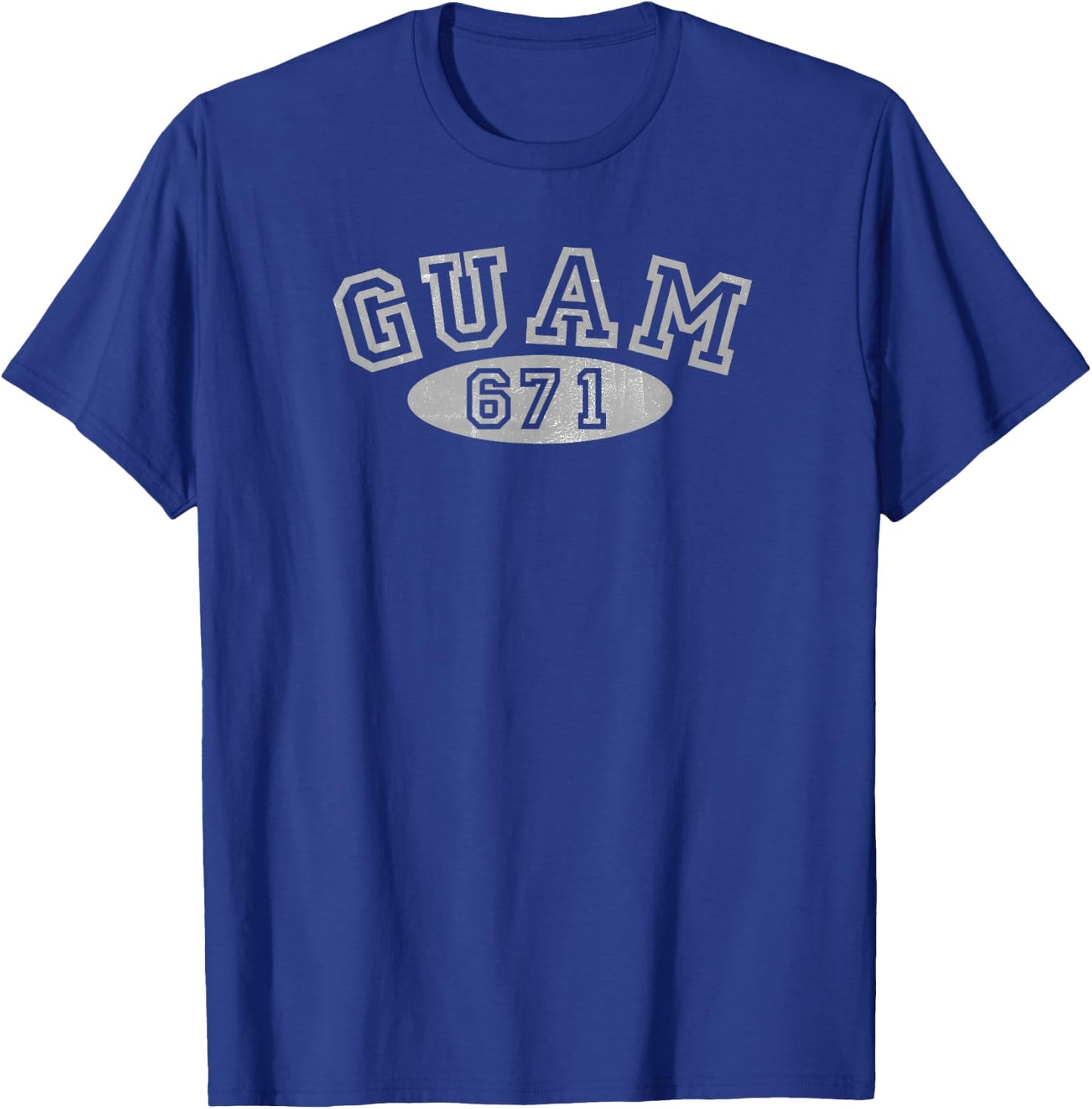 Guam 671 College Print T Shirt T-Shirt - T-Shirt | Royal