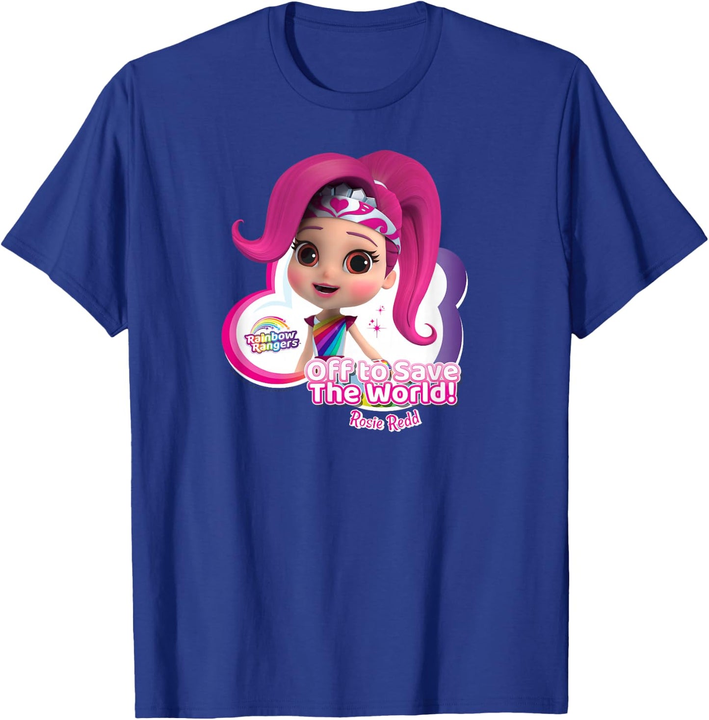 Rainbow Rangers Rosie Redd "Off to Save the World!" T-Shirt - T-Shirt | Royal