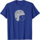 Vintage Leather Football Helmet Throwback Design Shirt T-Shirt - T-Shirt | Royal